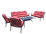 Oakland Living Berkley Deep Sitting 5-Piece Chat Set with Coffee table, 2 Chairs, 1 Loveseat, 1 Sofa and Cushions Oakland Living Berkley Deep Sitting 5-Piece Chat Set with Coffee table, 2 Chairs, 1 Loveseat, 1 Sofa and Cushions