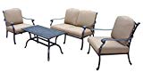 Oakland Living Hampton 4-Piece Chat Set with Cushions For Sale Oakland Living Hampton 4-Piece Chat Set with Cushions For Sale