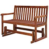 vidaXL Patio Acacia Wood Garden Glider Bench Porch Swing Chair Outdoor Seat Review