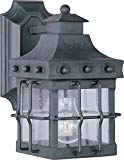 Cheap Maxim 30081CDCF Nantucket 1-Light Outdoor Wall Lantern, Country Forge Finish, Seedy Glass, MB Incandescent Incandescent Bulb , 100W Max., Dry Safety Rating, Standard Dimmable, Glass Shade Material, 5750 Rated Lumens