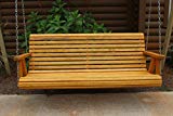Cheap ROLL BACK Amish Heavy Duty 800 Lb 5ft. Porch Swing – Cedar Stain – Made in USA