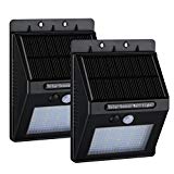 Cheap 2 Pack 20 LED Solar Motion Sensor Light, Homitt LED Outdoor Security Sensor Light For Garden, Pathway, Deck Stair, 400 Lumens Super Bright, Waterproof, Intelligent Two Sensing Modes
