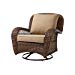 Hampton Bay Beacon Park Wicker Outdoor Swivel Lounge Chair with Toffee Cushions