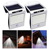 Cheap Outdoor Solar Lights,Yotako 20 LEDs Wireless Motion Sensor Bright Wall Lamp,Waterproof Security Sun Powered Path Lighting Ato On/Off For Yard,Driveway,Patio,Garden,Pathway 2 Pack (Silver)