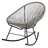 Acapulco Indoor / Outdoor Outdoor Patio Rocking Chair (Grey) For Sale