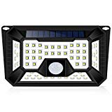 Solar Lights Outdoor, Wireless 66LED Lights of 4 Sides with Wide Lighting Area,Super Bright,Waterproof Security Lights for Front Door, Garden, Patio,Yard (1 Pack) Review