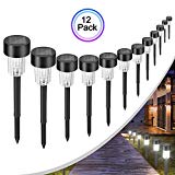 Solar Lights Outdoor or 12 Pack Solar Garden Lights Solar Pathway Lights Outdoor Solar Landscape Lights for Outdoor décor/Yard/Patio/Walkway/Driveway/Lawn Review