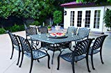 Darlee Nassau Cast Aluminum 10-Piece Dining Set with Seat Cushions, 64-Inch Square Dining Table and 30-Inch Lazy Susan, Antique Bronze Finish Review