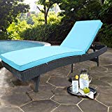 HTTH Outdoor Chaise Lounge, Easy to Assemble Chaise Longue, Thick & Comfy Cushion Wicker Lounge Chairs, Lightweight but Durable 1 Pices Chaise Lounge Chair (9229-EXP-1PC) For Sale HTTH Outdoor Chaise Lounge, Easy to Assemble Chaise Longue, Thick & Comfy Cushion Wicker Lounge Chairs, Lightweight but Durable 1 Pices Chaise Lounge Chair (9229-EXP-1PC) For Sale