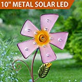 BRIGHT ZEAL 10″ Big METAL Pink Flower Solar Lights Yard Art – Outdoor Garden Decorations LED Solar Garden Statue -Yard Decorations Solar Lights – Solar Flower Lights Figurine Lights Solar Garden Decor For Sale BRIGHT ZEAL 10″ Big METAL Pink Flower Solar Lights Yard Art – Outdoor Garden Decorations LED Solar Garden Statue -Yard Decorations Solar Lights – Solar Flower Lights Figurine Lights Solar Garden Decor For Sale