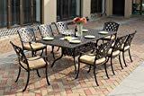Darlee 201630-9PC-30SLD Cast Aluminum 9 Piece Rectangle Dining Set & Cushions, 42 Darlee 201630-9PC-30SLD Cast Aluminum 9 Piece Rectangle Dining Set & Cushions, 42