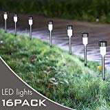 Cheap Vanzon 16Pack Solar Lights Outdoor, Outdoor Garden Lights, Solar Pathway Lights, Outdoor Landscape Lighting for Lawn/Patio/Yard/Walkway/Driveway (Stainless Steel)