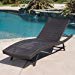 Eliana Outdoor Single Brown Wicker Chaise Lounge