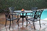 Grand Patio Furniture Outdoor Cast Aluminum 5 Piece Outdoor Dining Set PR-2 For Sale