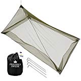 The Friendly Swede Mosquito Net Canopy for Single Camping Bed, Tent Pegs Included – Compact and Lightweight Pyramid Net (Army Green) Review