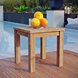 Modway Marina Teak Wood Outdoor Patio Side Table in Natural Review