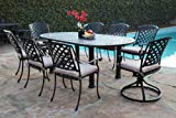 Outdoor Cast Aluminum Patio Furniture 9 Piece Dining Set AO with 6 Armchair & 2 Swivel Rockers CBM1290 Outdoor Cast Aluminum Patio Furniture 9 Piece Dining Set AO with 6 Armchair & 2 Swivel Rockers CBM1290