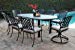Outdoor Cast Aluminum Patio Furniture 9 Piece Dining Set AO with 6 Armchair & 2 Swivel Rockers CBM1290