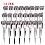 Alightup LED Solar Lawn Lights Waterproof Garden Lamps Landscape Lighting-Pathway Light Stainless Steel for Yard, Flower Plants and Outdoor Aisle Decoration 24PCS 5W For Sale