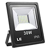 LE Outdoor LED Flood Light, Super Bright, IP65 Waterproof, 30W 2400LM, 75W High Pressure Sodium Lamp Equivalent, Daylight White 6000K, 100° Beam Angle, Security Light for Home, Backyard, Patio, Garden LE Outdoor LED Flood Light, Super Bright, IP65 Waterproof, 30W 2400LM, 75W High Pressure Sodium Lamp Equivalent, Daylight White 6000K, 100° Beam Angle, Security Light for Home, Backyard, Patio, Garden