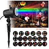 Lemonbest Halloween Christmas Projector Light LED Landscape 20 Beautiful Patterns,10M Power Cable,Tripod Spike Stand for Indoor Outdoor Thanksgiving Wedding Birthday Party Holiday Decorating
