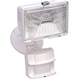 Heath Zenith SL-5525-WH 250-Watt Quartz Motion-Sensing Light, White