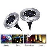 Cheap 8 LED Outdoor in-Ground Solar Light Waterproof Solar Ground Lights for Yard Patio Lawn Path Lighting Decor, Wireless Energy Saving(4 Pack-Warm White/White Light)