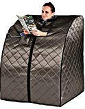 Sauna Portable Infrared FAR Carbon Fiber Panels – Wired Remote Control – Max Heat 150 Degrees – Heated Foot Pad – Negative Ion Generation – Rejuvenator Model SA6310-bw Review