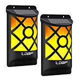 DBF Solar Landscape Garden Wall Lights Outdoor, Waterproof Flickering Dancing Flames Wall Lights Outdoor Dark Sensor Auto On/Off Solar Powered Wall Mounted