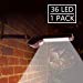 Solar Lights Outdoor with Rotatable Mounting Pole, 36 LED New Generation Super Bright Solar Motion Sensor Security Lights, Wireless Waterproof Wall Lights for Garden, Driveway, Patio, Yard, Walkway
