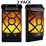 Solar Lights,Tdogs Outdoor Flickering Flames Wall Lights Waterproof Solar Powered Landscape Lighting Wall Mounted Night Lights for for Garden Pathway For Sale
