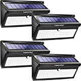 Solar Lights Outdoor, Luposwiten 100 LED Waterproof Solar Powered Motion Sensor Security Light, Solar Fence Wall Lights for Patio, Deck, Yard, Garden (4 Pack)