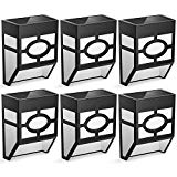 SUNFACE Solar Fence Post Lights Outdoor Deck Lighting, 2 Modes LED, Auto ON/Off, Wall Mount Decorative Garage Garden Driveway Stairs Yard Patio – 6Packs