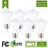 (Pack of 6)7W LED Security Floodlight Sensor Light Bulbs(70W Equivalent),E26 Base Motion Sensor Bulb 4000K Natural White 700 Lumens LED Sensor Bulbs Auto On/Off Night Lights for Indoor Outdoor For Sale
