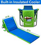 GigaTent Beach Lounge Chair Mat Portable Adjustable Backrest with Cooler Storage Pouch For Sale GigaTent Beach Lounge Chair Mat Portable Adjustable Backrest with Cooler Storage Pouch For Sale