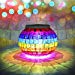 Solar Lights, BESWILL Color Changing Mosaic Glass Ball LED Solar Garden Lights,Rechargeable Waterproof Solar Table Lights with 2 Lighting Modes for Garden Yard Home Decoration and Ideal Gift(Star)