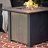 Fire Pit Table Propane Gas- New Enviro-Stone Faux-Stone Surface Offers Room For Plates, Glasses- Great For All Weather Conditions Built For Long Life with Solid Steel Construction- Easy Ignite Button Review