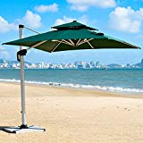 Cheap PURPLE LEAF 10 Feet Double Top Deluxe Square Patio Umbrella Offset Hanging Umbrella Outdoor Market Umbrella Garden Umbrella, Green Cheap PURPLE LEAF 10 Feet Double Top Deluxe Square Patio Umbrella Offset Hanging Umbrella Outdoor Market Umbrella Garden Umbrella, Green