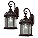 Cheap Hampton Bay 7072-2RT Twin Pack 1-Light Weathered Bronze Outdoor Lantern