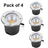 Cheap Familite 10W LED COB Underground Path Light Yard Garden Landscape in-Ground Lights Outdoor Decorative Spotlight, AC/DC 12V, IP67 Waterproof, Pack of 4