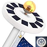 TOTOBAY 30 LED Solar Power Flag Pole Lights, Upgraded Version} Weatherproof Flagpole Downlight for Most 15 to 25 Ft Auto On/Off Night Lighting- Eco-friendly and Energy-saving Review