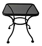 Cheap Heavy Duty Steel 18″ Square Latticework Tabletop Patio Yard Porch Outdoor Coffee Side End Table – Black