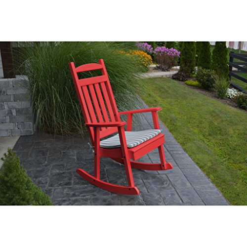 A&L Furniture Company Classic Recycled Plastic Porch Rocking Chair For Sale