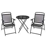 Best ChoiceProducts 3 Piece Patio Bistro Set Outdoor Table and Chairs Wrough Iron, Black Finish Review Best ChoiceProducts 3 Piece Patio Bistro Set Outdoor Table and Chairs Wrough Iron, Black Finish Review