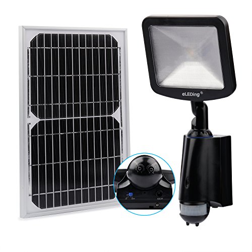LED Dusk to Dawn Outdoor Lighting 8W CREE 28WH Li-Poly Battery 100W Halogen Equiv. for Back Yardence (Black) For Sale