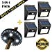 YUNIC LED Motion Sensor Security Solar Lights Outdoor 5-in-1 Value Pack, 4 Solar Motion Sensor LED Security Lights, AND 1 Bonus Patio Umbrella LED Light for Backyard, Garden, Entrance Walkway and More