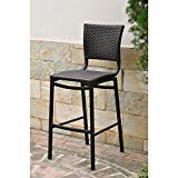 Barcelona Resin Wicker Bar Bistro Chairs - Set of 2 Barcelona Resin Wicker Bar Bistro Chairs - Set of 2