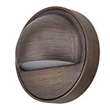 MarsLG BRS1 ETL-Listed Solid Brass Low Voltage Landscape Deck Light in Antique Brass Finish and Free G4 LED Bulb, 36DK01BS For Sale