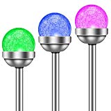 MINGER Solar Garden Lights Outdoor, LED Solar Pathway Lights Decorative Stake Lights for Garden/Patio/Backyard, Color Changing Landscape Lights -3 Pack For Sale MINGER Solar Garden Lights Outdoor, LED Solar Pathway Lights Decorative Stake Lights for Garden/Patio/Backyard, Color Changing Landscape Lights -3 Pack For Sale