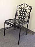 MANDALAY IRON PATIO 2 BISTRO CHAIRS – in an ANTIQUE BLACK FINISH – PATIO FURNITURE